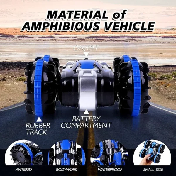 Auto Todo Terreno Azul 5 Auto TodoTerreno con Muñequera Giro 360 Grados Azul