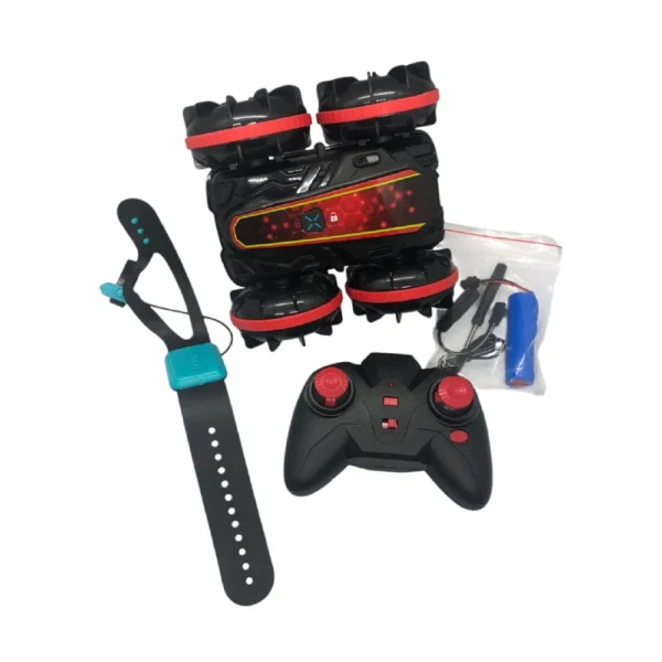 Auto Todo Terreno Rojo 2 Auto TodoTerreno con Muñequera Giro 360 Grados Rojo