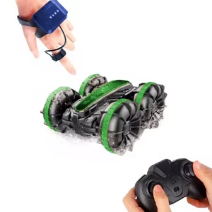 Auto Todo Terreno Verde 1 Auto TodoTerreno con Muñequera Giro 360 Grados Verde