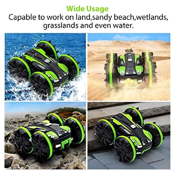 Auto Todo Terreno Verde 4 Auto TodoTerreno con Muñequera Giro 360 Grados Verde