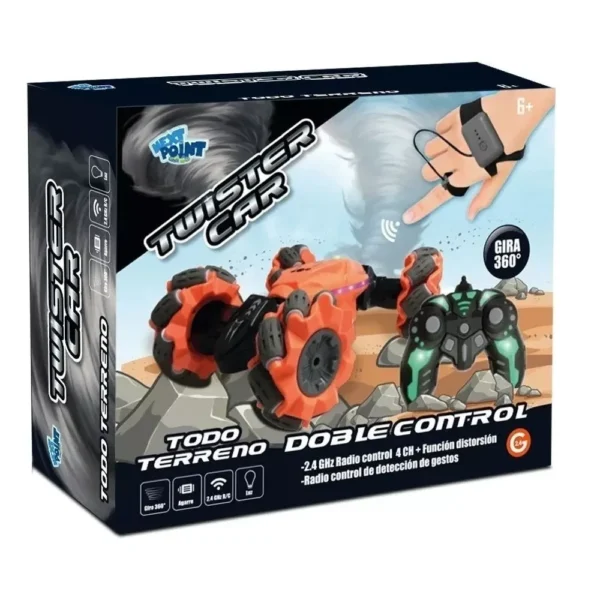 AutoControl Articulado Naranja 9 Auto Control Remoto con Muñequera Articulado Giro 360 grados