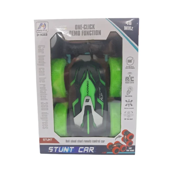 AutoRadio Acrobatico Verde 9 Auto Radio Control Remoto Giro 360 Acrobático Verde