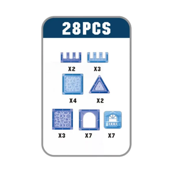 Bloques 28 pcs 6759 4 Castillo de Bloques Magnéticos – Set de 28 Piezas