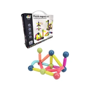 Bloques Puzzle Magnetico 30 piezas Bloques Magnéticos Puzzle Didáctico Rod– Set de 30 Piezas