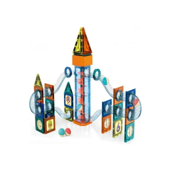 Bloques 68 pcs 6859 1 Laberinto de Bolitas Magnético con Tobogán Eléctrico – 68 Piezas
