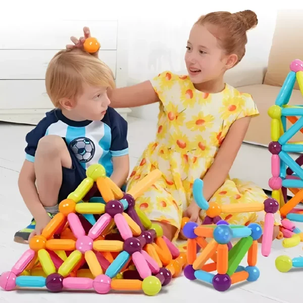 Bloques 70 pcs 6957 6 Bloques Magnéticos Puzzle Didáctico Rod – Set de 70 Piezas