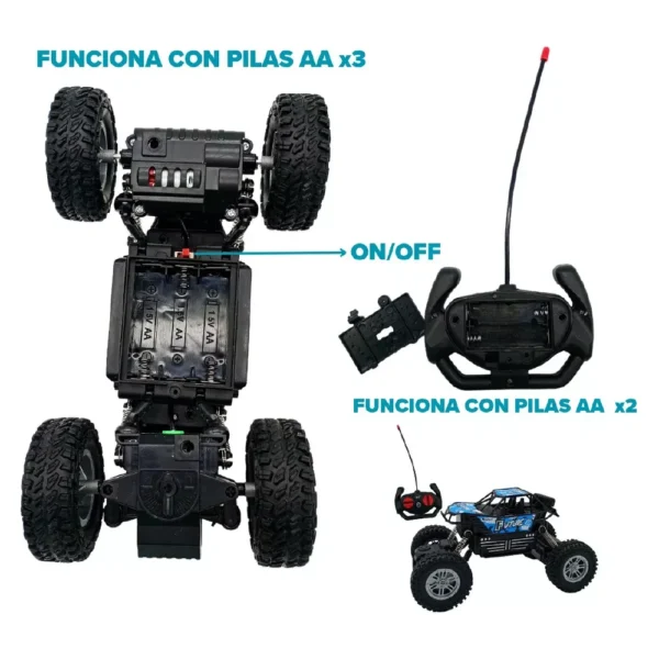 Camioneta 4x4 OffRoad 4 Camioneta 4x4 Off Road Azul a Control Remoto