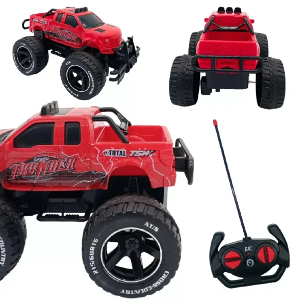 Camioneta OffRoad Roja 3 Camioneta Off-Road a Control Remoto con Luces Roja