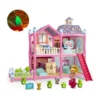 Casa Muñecas 2 Casa Muñecas con Luces LED, Muñeca, muebles y Mascota