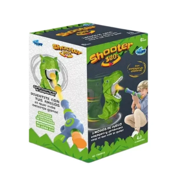 Dinosaurio Shooter 1655 7 Dinosaurio Shooter 360 grados Contador de Disparos con Pistola