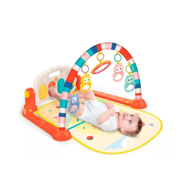 Gimnasio Piano 0604 2 Gimnasio para Bebés con Arco de Juguetes y Colchoneta Multicolor | Estimulación Temprana