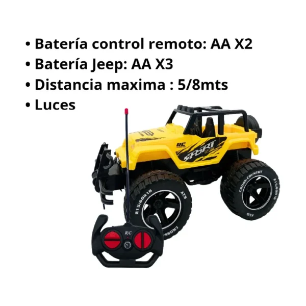 Jeep 4 Auto Deportivo a Control Remoto Camioneta Jeep Off Road