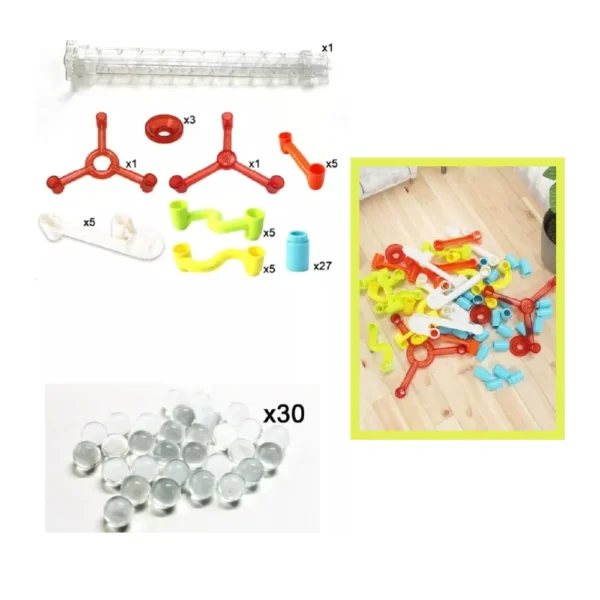 Laberinto 2 Laberinto de Bolitas Didáctico Circuito Pelotas 88 Piezas