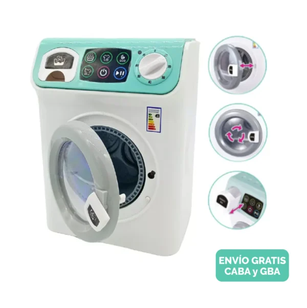 Lavarropas de juguete Giratorio con Luz y Sonidos Lavarropas de juguete Giratorio con Luz y Sonidos