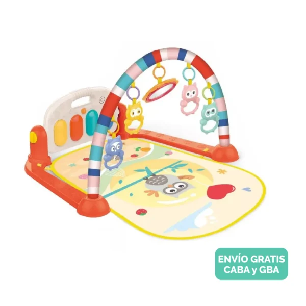 Mesa de trabajo 36 Gimnasio para Bebés con Arco de Juguetes y Colchoneta Multicolor | Estimulación Temprana