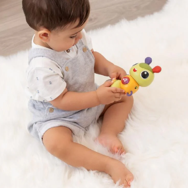 Mesa de trabajo 4 Gusanito Musical Sonajero Bebé Con Luz Y Sonido Incluye Pilas