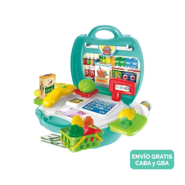 Valija de Supermercado Didáctica con 23 Piezas Valija de Supermercado Didáctica con 23 Piezas