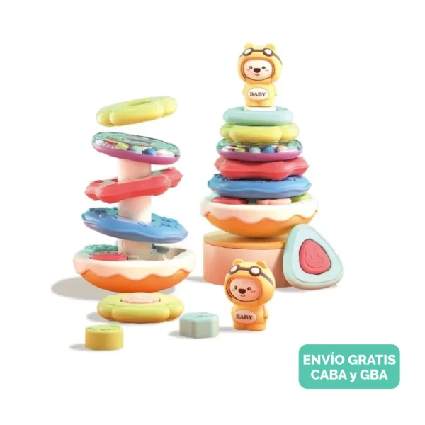 Juguete de Encastre para bebés con Aro, Luz, Sonido y Pilas Incluidas Juguete de Encastre para bebés con Aro, Luz, Sonido y Pilas Incluidas