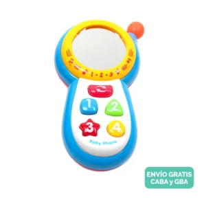 Mesa de trabajo 45 Teléfono Celular Juguete Celeste para Bebés Con Luz Y Sonido