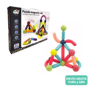 Bloques Magnéticos Puzzle Didáctico Rod – Set de 70 Piezas Bloques Magnéticos Puzzle Didáctico Rod – Set de 70 Piezas