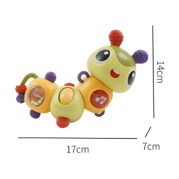 Mesa de trabajo 5 Gusanito Musical Sonajero Bebé Con Luz Y Sonido Incluye Pilas