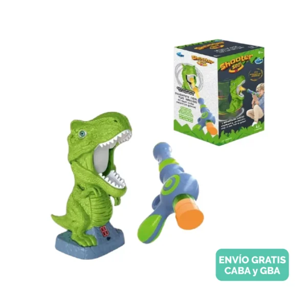 Dinosaurio Shooter 360 grados Contador de Disparos Dinosaurio Shooter 360 grados Contador de Disparos con Pistola