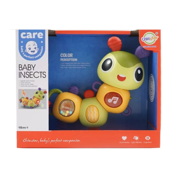 Mesa de trabajo 6 Gusanito Musical Sonajero Bebé Con Luz Y Sonido Incluye Pilas