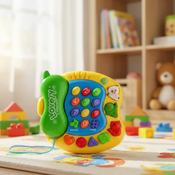 Telefono de juguete infantil con botones y sonido