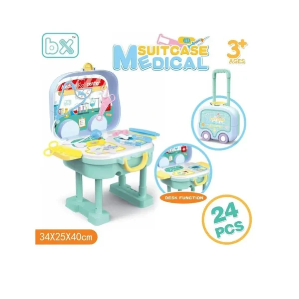 Valija Carrito Set de Doctor 24 Piezas Valija Carrito Set de Doctor 24 Piezas