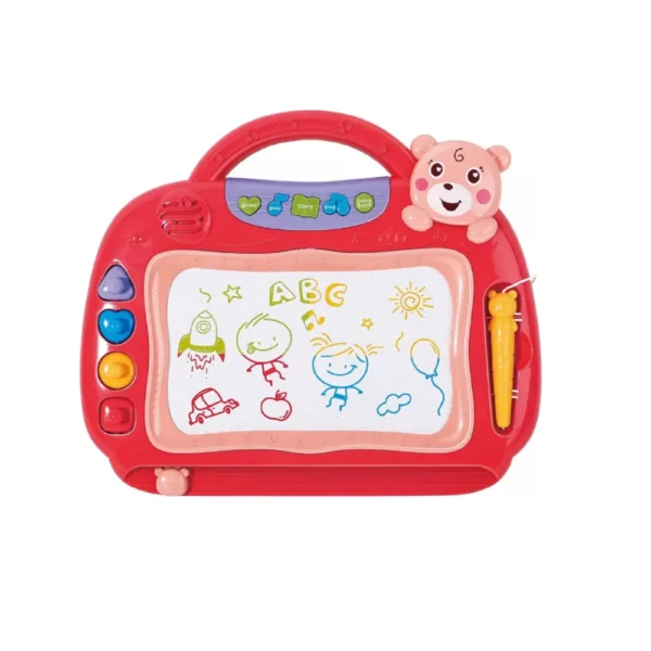 Pizarra Mágica Roja Infantil Con Música Y Sonidos Incluye Pilas