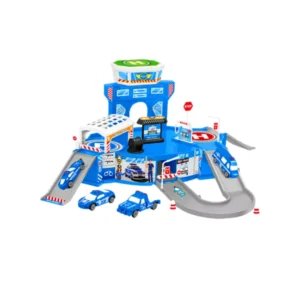 Pista De Autos Estación De Policías Con Accesorios