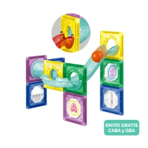 Bloques Magnéticos con Bolitas y Tobogán – Set de 47 Piezas Bloques Magnéticos con Bolitas y Tobogán – Set de 47 Piezas
