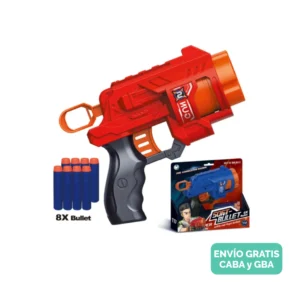 Pistola de juguete Lanza Dardos Soft Bullet con 5 Disparos Pistola de juguete Lanza Dardos Soft Bullet con 5 Disparos