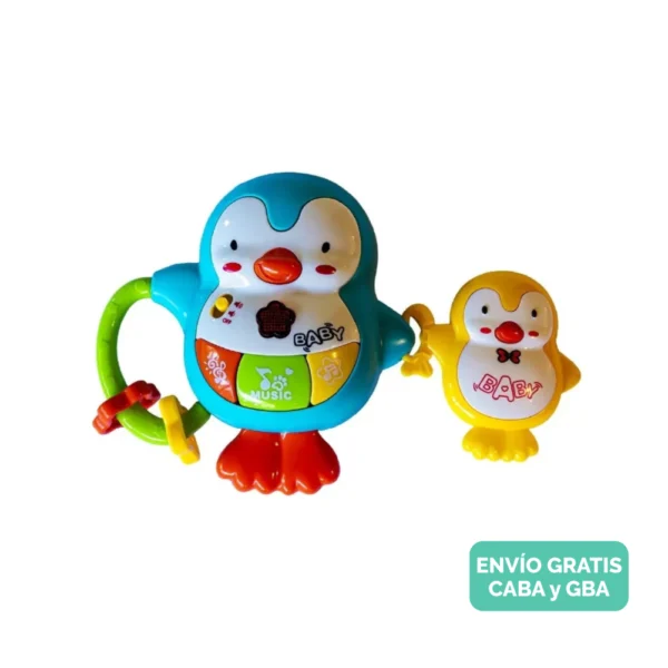 Mesa de trabajo 86 Sonajero Mamá Pingüino con Sonido