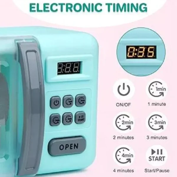 Microondas 8 Microondas de Juguete con Luz Sonido y Efecto Cocción Horno