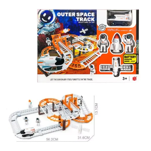 Pista Espacial 2 Pista Espacial con Astronautas y Cohete