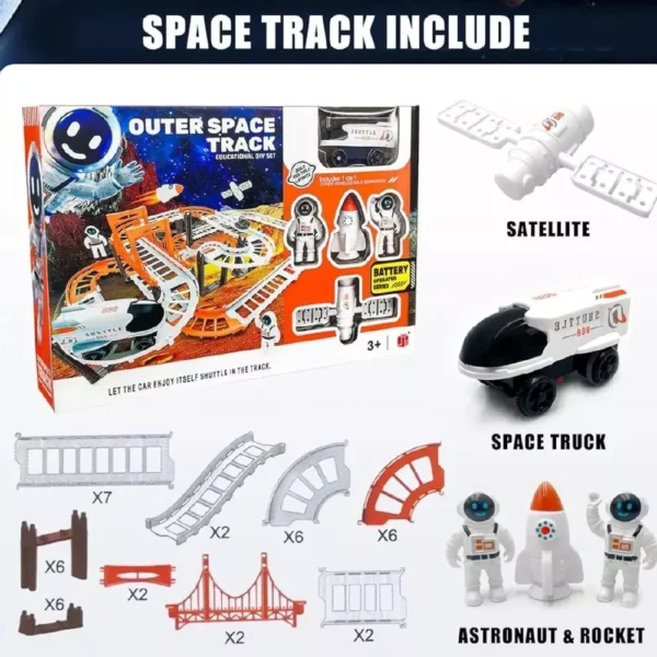 Pista Espacial 5 Pista Espacial con Astronautas y Cohete