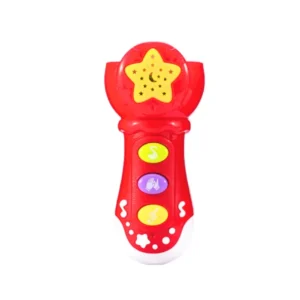 Sonajero Microfono Rojo Sonajero Micrófono Rojo para Bebés con Luces y Sonidos
