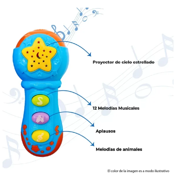Sonajero Microfono Rojo 3 Sonajero Micrófono Rojo para Bebés con Luces y Sonidos