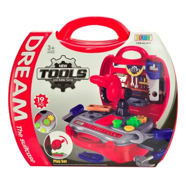 Valija Mecanico 4 Valija Set de Herramientas de Juguete Taller Mecánico con 19 piezas