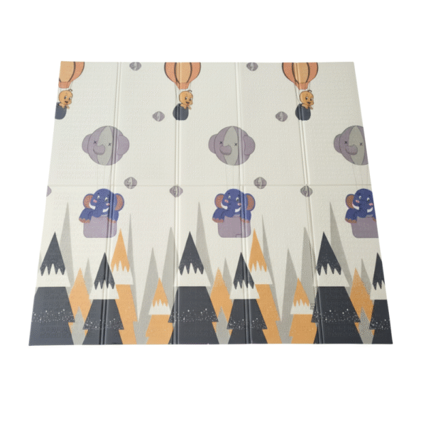 2 Alfombra Antigolpes Bebe Reversible ANIMALES GLOBO- ROSA 200x180 cm y 0,8 cm Grosor