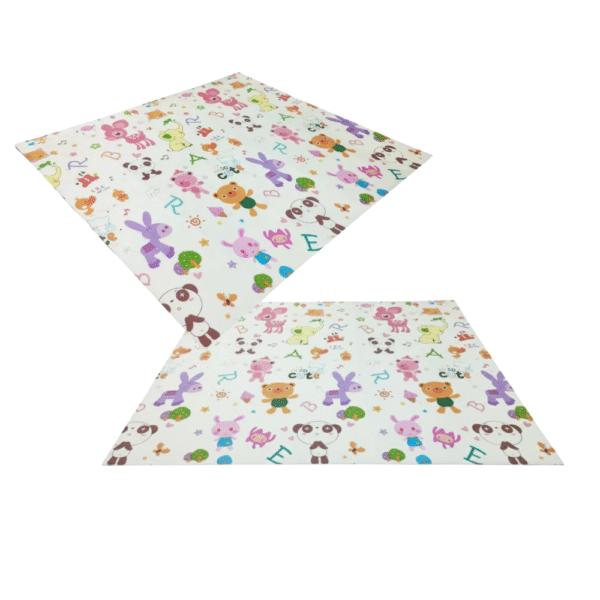 2 Alfombra Antigolpes Bebe Reversible GATITOS- ANIMALES CON LETRAS 200x180 cm y 0,8 cm Grosor