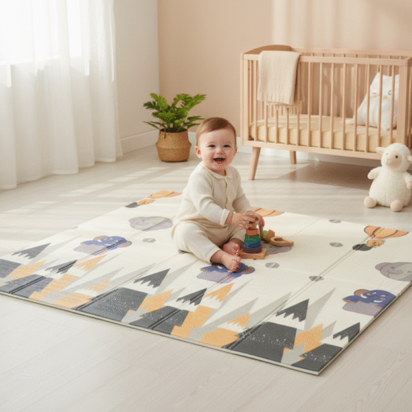 4 Alfombra Antigolpes Bebe Reversible ANIMALES GLOBO- ROSA 200x180 cm y 0,8 cm Grosor