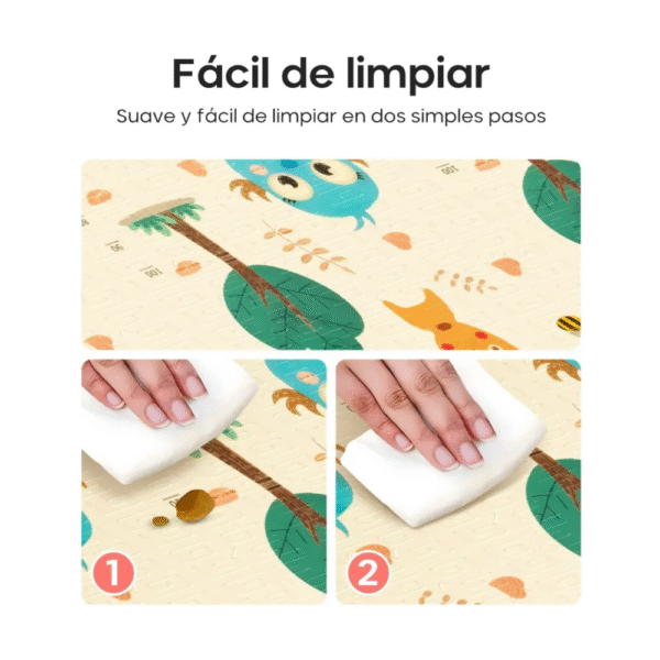 5 Alfombra Antigolpes Bebe Reversible OSOS-BOSQUE 200x180 cm y 0,8 cm Grosor