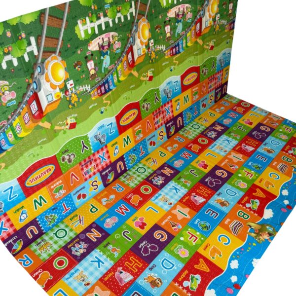 6 Alfombra Antigolpes Bebe Reversible LETRAS-CIUDAD 200x180 cm y 1,5 cm Grosor