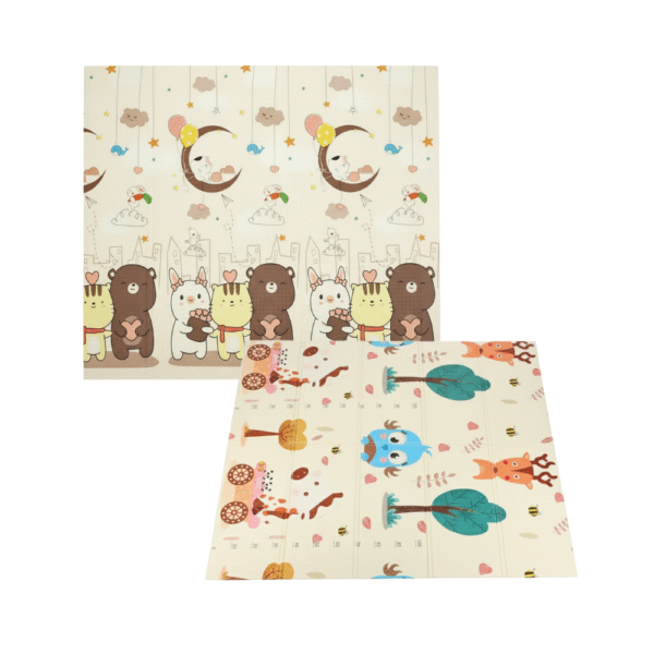 7 Alfombra Antigolpes Bebe Reversible OSOS-BOSQUE 200x180 cm y 0,8 cm Grosor