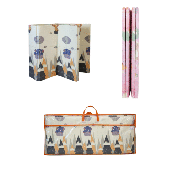 8 Alfombra Antigolpes Bebe Reversible ANIMALES GLOBO- ROSA 200x180 cm y 0,8 cm Grosor