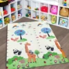 Alfombra Animales Letras 3 Alfombra Antigolpes Bebe Reversible ANIMALES-LETRAS NUMEROS 200x180 cm y 1cm Grosor