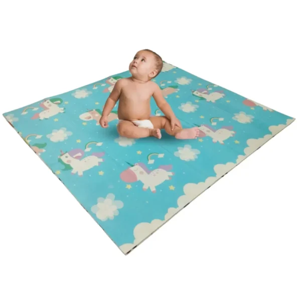 Alfombra Unicornios Animales 150 5 Alfombra Antigolpes Bebe Reversible UNICORNIOS -ANIMALES 150x180 cm y 0,8 cm Grosor