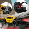 Auto Lanza Humo 10 Auto Deportivo Control Remoto Con Humo Luces, Sonido y Turbo Amarillo